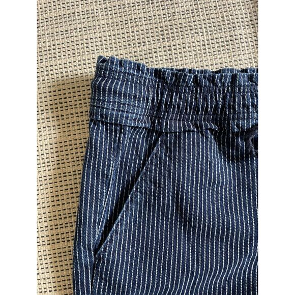 LOFT Womens Pinstripe Drawstring Shorts Blue White Medium Casual Summer Resort - Picture 3 of 6